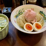 こいけのいえけい - すだちの冷や冷や 味玉 小松菜