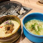 匠の焼肉 せきぐち - 〆の麺…冷やし担々麺と盛岡冷麺