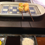 Fuuraiya - 銀杏や牡蠣など季節の食材のカツも食べさせてくれます！