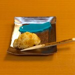 二條若狭屋 - 最初にでてきた和菓子『やき栗と琥珀』～!!( ^o^)ﾉ