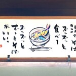 巴屋 - 内観(店に入ってすぐ左上の壁掛け)