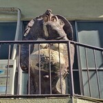 巴屋 - 外観(タヌキの置き物)