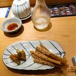 築地寿司清 - ごぼうの漬物