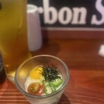 焼き鳥アポロ - 爽やかできれい。わさびと海苔とおだしがうまい。