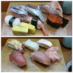 寿し割烹かま家 - 竹握り。サービスしていただいたようです。