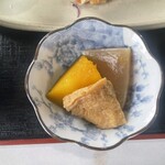 むつごろう - かぼちゃ、こんにゃく、油揚げの煮付け