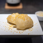 イナカーザ - 2025.9 兵庫産ガストロバック鱧（はも）フリット 三重産幸水の鬼おろし