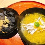 銀座 しのはら - 鯛　菊花　松茸　松茸は品質の安定したブータン産