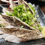 うまいもの処 あべお - 太刀魚の炙り、生姜醤油でいただきます♪