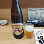 町鮨とろたく - 大瓶ビール769円