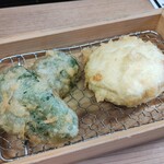 町鮨とろたく - はんぺん明太マヨ天219円、ピーマン天109円