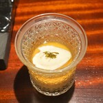 炭焼 TORI8 - 冷製の茶碗蒸し、黒帝鳥で出汁をとったジュレ