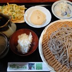 森のそば屋 - ざるそば＋天ぷらのセット 