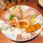 炭火焼とり えんや 梅田店 - 前菜　鶏たたき