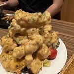 290円酒場 精肉屋 - 衣がゴロリよかった(2皿分)