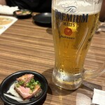 290円酒場 精肉屋 - ビールの後は梅酒ソーダにした