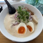 鶏泡そば 草戸ベース - 鶏泡醤油、クーポンで味玉