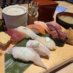もりもり寿し - 金沢板前おまかせ握りセット　1,980円