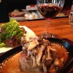 Original Dining KENT,S - ランチのラムバーグ、キノコのクリームソース