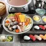 寿司饂飩まるとく - 料理写真:うどんすきコース