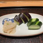 日本料理 鷹光 - 自家製漬物など