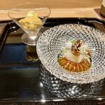 日本料理 鷹光 - お造り:目一鯛・雲丹・烏賊