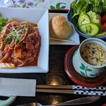 岡入庵茶ノ館 - 料理写真:スパゲッティセット