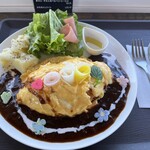 ボンサイ カフェ - 花畑オムライス