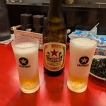 燕参上 - 瓶ビール、ばらのり
