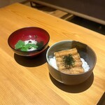 いざかや しん - 穴子飯とお吸い物です(o^^o)