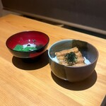 いざかや しん - 広島の地穴子はやはり美味しい！！旬の鱧と三つ葉のお吸い物との調和も素晴らしかったです！！(o^^o)