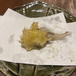 神楽坂 九頭龍蕎麦 - 舞茸天(ほぼ食べてしまいました)