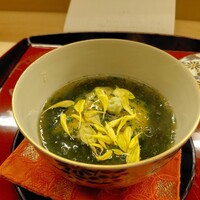 赤坂 菊乃井 - ⚫【強肴】 「穴子豆腐　菊菜餡　山葵」