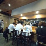 中華そば しば田 - カウンター席