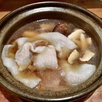 千ふく - 天城黒豚 バラ、松茸 小鍋仕立て