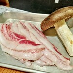 千ふく - 天城黒豚 バラ、松茸