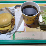 マクドナルド - 料理写真:とろ旨すき焼き月見セット with サラダ·ホットコーヒー