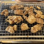 道の駅 和 - これがホルモン。めっちゃ火が出るから氷を提供やで