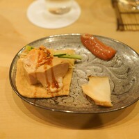 鮨 しゅん輔 阿佐ヶ谷 - 鮟肝油揚げ、あわび、ますすじこ