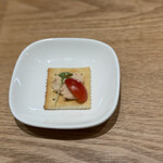 とんかつ成蔵 - お通しのサーモンクリーム