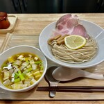 麺屋 松もと - 昆布水つけ麺（塩）