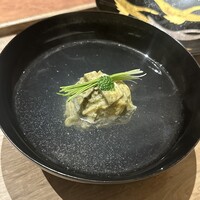 帝国ホテル 寅黒 - 鮑の真丈　味噌入り　お椀
