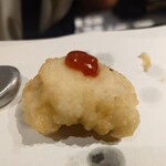 天ぷらとワイン 大塩 - ハモ〜梅肉ソース