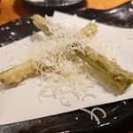 天ぷらとワイン 大塩 - アスパラ〜パルミジャーノ