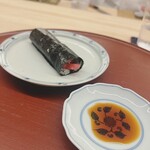 日本料理 久丹 - 鮪の脳天の手巻きです