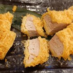 とんかつ小金庵 - 特上ヒレかつ定食(断面)