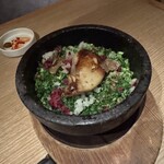 横浜焼肉kintan - フォアグラとトリュフの石焼きビビンバ