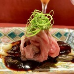 317542052 - 茄子牛肉 茄子と牛肉の蒸し物