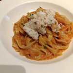 ISO - ズワイ蟹の蟹みそトマトクリームパスタ