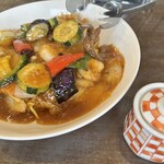 点心・中華 春夏秋冬 - 夏野菜のあんかけ焼きそば